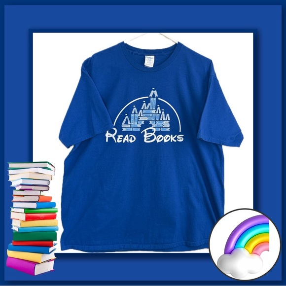 Port and Company Other - 3/$24 - Port & Company Men’s “Read Books” Graphic T-Shirt – Royal Blue, Size 2XL